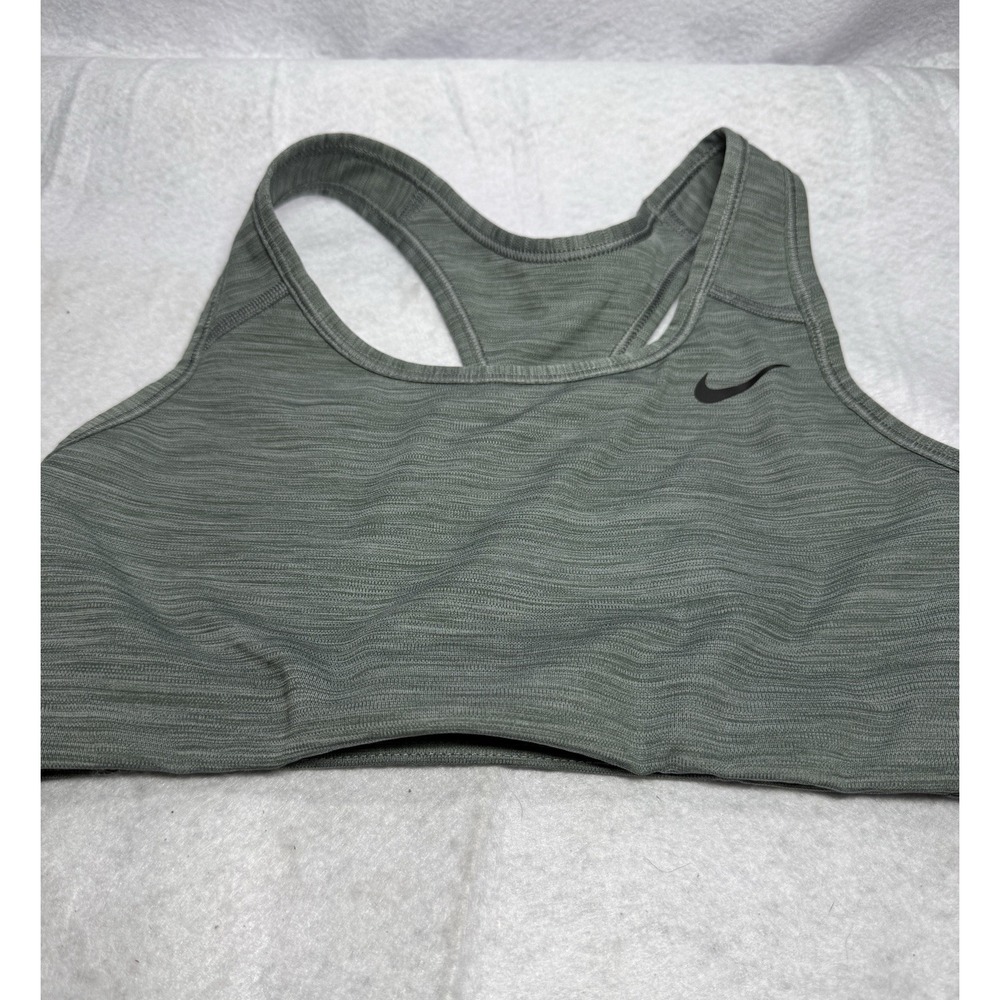 Nike Sports Bra Womens Small Heather Gray Racerback Medium Support Athletic